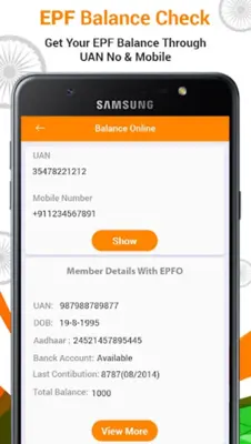 PF Balance Check- EPF Passbook android App screenshot 1